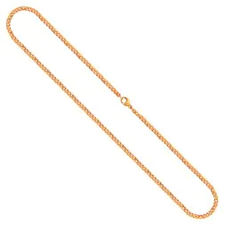 Goldkette als Panzerkette flach in Gelbgold 375 / 9K, 45 cm lang, 2,7 mm breit, Gewicht ca. 7.5 g.