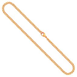 Goldkette als Panzerkette flach in Gelbgold 585 / 14K, 55 cm lang, 4,1 mm breit, Gewicht ca. 22.5 g.