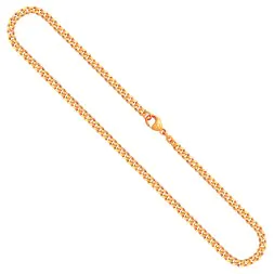 Goldkette als Panzerkette flach in Gelbgold 585 / 14K, 60 cm lang, 4,1 mm breit, Gewicht ca. 27.4 g.