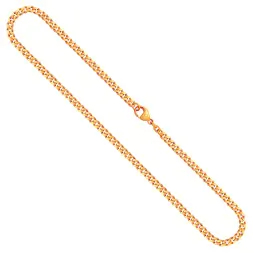 Goldkette als Panzerkette flach in Gelbgold 585 / 14K, 85 cm lang, 4,1 mm breit, Gewicht ca. 38.8 g.