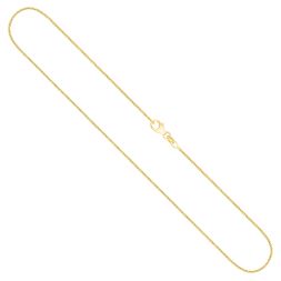 Goldkette als Panzerkette flach in Gelbgold 333 / 8K, 38 cm lang, 1,1 mm breit, Gewicht ca. 1.4 g.