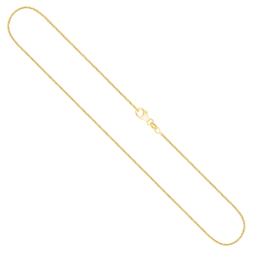 Goldkette als Panzerkette flach in Gelbgold 585 / 14K, 38 cm lang, 1,1 mm breit, Gewicht ca. 1.6 g.