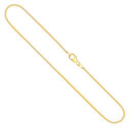 Goldkette als Panzerkette flach in Gelbgold 585 / 14K, 42 cm lang, 1,2 mm breit, Gewicht ca. 2.3 g.
