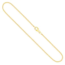 Goldkette als Panzerkette flach in Gelbgold 585 / 14K, 45 cm lang, 1,2 mm breit, Gewicht ca. 2.5 g.