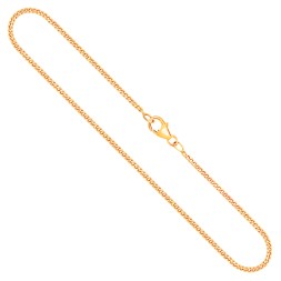 Goldkette als Panzerkette flach in Gelbgold 750 / 18K, 90 cm lang, 1,7 mm breit, Gewicht ca. 11 g.