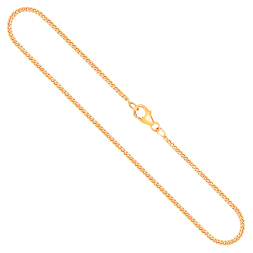Goldkette als Panzerkette flach in Gelbgold 750 / 18K, 40 cm lang, 1,7 mm breit, Gewicht ca. 5 g.