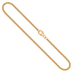 Goldkette als Panzerkette flach in Gelbgold 750 / 18K, 60 cm lang, 2,1 mm breit, Gewicht ca. 10.1 g.