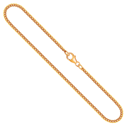 Goldkette als Panzerkette flach in Gelbgold 585 / 14K, 40 cm lang, 2,1 mm breit, Gewicht ca. 5.7 g.