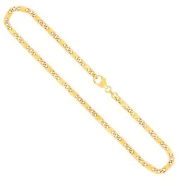 Goldkette als Dollarkette in Gelbgold 333 / 8K, 45 cm lang, 3,7 mm breit, Gewicht ca. 16.8 g.