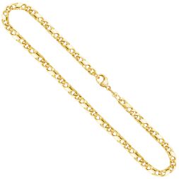 Goldkette als Dollarkette in Gelbgold 585 / 14K, 90 cm lang, 4,9 mm breit, Gewicht ca. 64.6 g.