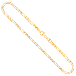 Goldkette als Panzerstegkette in Gelbgold 333 / 8K, 90 cm lang, 2,5 mm breit, Gewicht ca. 7.8 g.