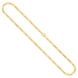 Goldkette als Panzerstegkette in Gelbgold 585 / 14K, 70 cm lang, 3,1 mm breit, Gewicht ca. 7.8 g.