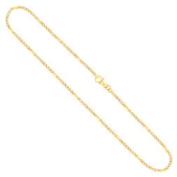 Goldkette als Panzerstegkette in Gelbgold 750 / 18K, 45 cm lang, 1,9 mm breit, Gewicht ca. 5.2 g.