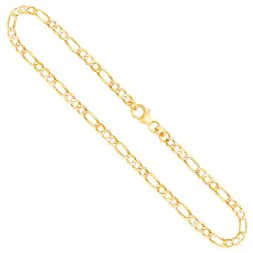 Goldkette als Figarokette in Gelbgold 333 / 8K, 60 cm lang, 3,1 mm breit, Gewicht ca. 6.9 g.