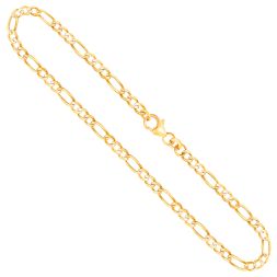 Goldkette als Figarokette in Gelbgold 333 / 8K, 50 cm lang, 3,1 mm breit, Gewicht ca. 5.8 g.