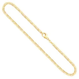 Goldkette als Königskette in Gelbgold 585 / 14K, 40 cm lang, 2,3 mm breit, Gewicht ca. 17.8 g.