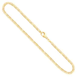 Goldkette als Königskette in Gelbgold 585 / 14K, 60 cm lang, 2,3 mm breit, Gewicht ca. 26 g.