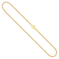 Goldkette als Königskette in Gelbgold 585 / 14K, 100 cm lang, 1,8 mm breit, Gewicht ca. 23.5 g.
