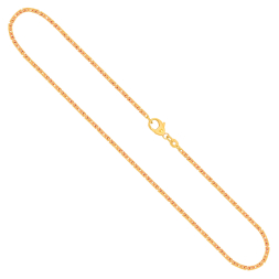 Goldkette als Königskette in Gelbgold 750 / 18K, 75 cm lang, 1,8 mm breit, Gewicht ca. 21.8 g.