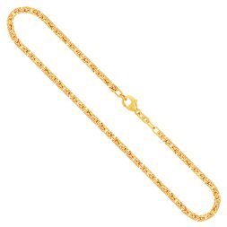 Goldkette als Königskette in Gelbgold 585 / 14K, 55 cm lang, 2,8 mm breit, Gewicht ca. 32 g.