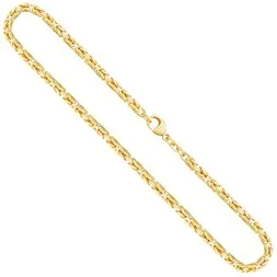 Goldkette als Königskette in Gelbgold 585 / 14K, 85 cm lang, 3,2 mm breit, Gewicht ca. 62.0 g.