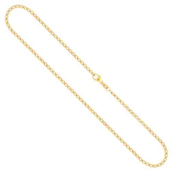 Goldkette als Zwillingspanzerkette in Gelbgold 333 / 8K, 45 cm lang, 2,1 mm breit, Gewicht ca. 2.6 g.