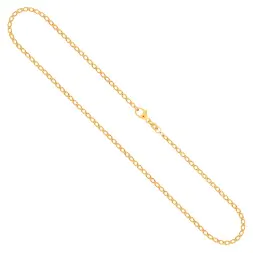 Goldkette als Zwillingspanzerkette in Gelbgold 585 / 14K, 70 cm lang, 2,1 mm breit, Gewicht ca. 4.7 g.