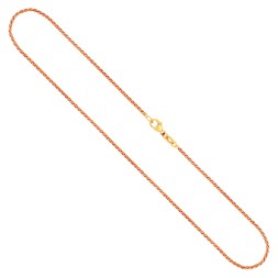 Goldkette als Zopfkette in Gelbgold 750 / 18K, 100 cm lang, 1,7 mm breit, Gewicht ca. 13.6 g.