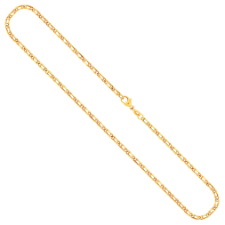 Goldkette als Tigeraugenkette hohl in Gelbgold 333 / 8K, 55 cm lang, 2,5 mm breit, Gewicht ca. 3.2 g.