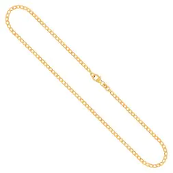 Goldkette als Panzerkette weit in Gelbgold 333 / 8K, 42 cm lang, 2,6 mm Breit, Gewicht ca. 3.1 g.