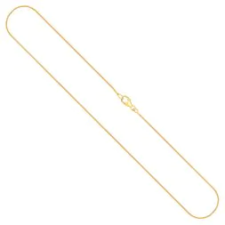 Goldkette als Schlangenkette in Gelbgold 750 / 18K, 45 cm lang, 0,8 mm breit, Gewicht ca. 3.1 g.