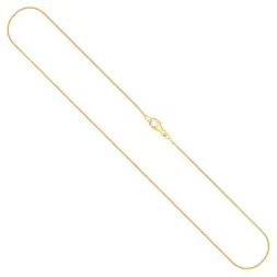 Goldkette als Schlangenkette in Gelbgold 750 / 18K, 70 cm lang, 0,8 mm breit, Gewicht ca. 4.8 g.
