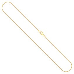 Goldkette als Schlangenkette in Gelbgold 750 / 18K, 36 cm lang, 0,8 mm breit, Gewicht ca. 2.1 g.