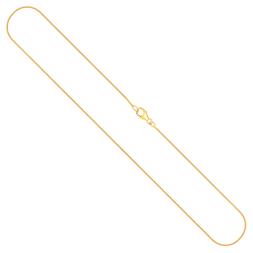 Goldkette als Schlangenkette in Gelbgold 750 / 18K, 40 cm lang, 0,8 mm breit, Gewicht ca. 2.7 g.