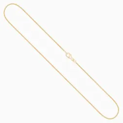 Goldkette als Schlangenkette in Gelbgold 750 / 18K, 80 cm lang, 0,9 mm breit, Gewicht ca. 8.2 g.