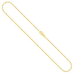 Goldkette als Schlangenkette in Gelbgold 375 / 9K, 42 cm lang, 1,1 mm breit, Gewicht ca. 3.9 g.