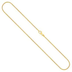 Goldkette als Schlangenkette diamantiert in Gelbgold 585 / 14K, 50 cm lang, 1 mm breit, Gewicht ca. 5.9 g.