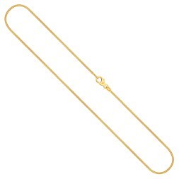 Goldkette als Schlangenkette diamantiert in Gelbgold 333 / 8K, 42 cm lang, 1 mm breit, Gewicht ca. 4 g.
