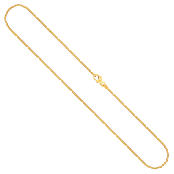Goldkette als Schlangenkette diamantiert in Gelbgold 585 / 14K, 65 cm lang, 1 mm breit, Gewicht ca. 7.5 g.