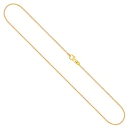 Goldkette als Tondakette in Gelbgold 585 / 14K, 38 cm lang, 0,8 mm breit, Gewicht ca. 2.7 g.