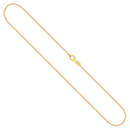 Goldkette als Tondakette in Gelbgold 750 / 18K, 42 cm lang, 0,8 mm breit, Gewicht ca. 3.7 g.