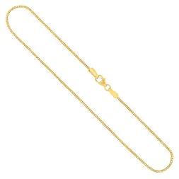 Goldkette als Tondakette diamantiert in Gelbgold 585 / 14K, 45 cm lang, 1,1 mm breit, Gewicht ca. 3.4 g.