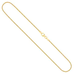 Goldkette als Tondakette in Gelbgold 585 / 14K, 60 cm lang, 1,4 mm breit, Gewicht ca. 7.6 g.
