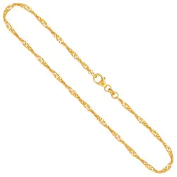 Singapurkette in Gelbgold 333 / 8K, 42 cm, 2,4 mm, Gewicht ca. 3,4 g