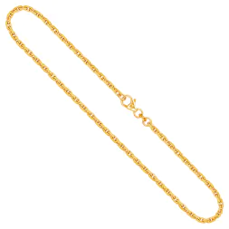Goldkette als Ankerkette diamantiert in Gelbgold 333 / 8 Karat, 70 cm lang, 2.5 mm breit, Gewicht ca. 18.5