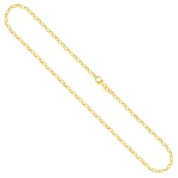 Goldkette als Erbskette in Gelbgold 375 / 9K, 65 cm lang, 2,4 mm breit, Gewicht ca. 5.7 g.