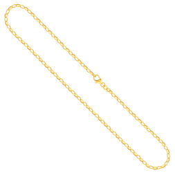 Goldkette als Erbskette in Gelbgold 375 / 9K, 90 cm lang, 2,4 mm breit, Gewicht ca. 7.9 g.