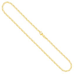 Goldkette als Erbskette in Gelbgold 375 / 9K, 100 cm lang, 2,4 mm breit, Gewicht ca. 8.8 g.