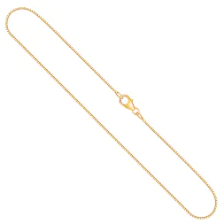 Goldkette als Venezianerkette in Gelbgold 585 / 14 Karat, 45 cm lang, 0.7 mm breit, Gewicht ca. 2 g.
