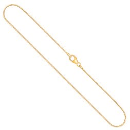 Goldkette als Venezianerkette in Gelbgold 750 / 18K, 50 cm lang, 0,7 mm breit, Gewicht ca. 2.6 g.